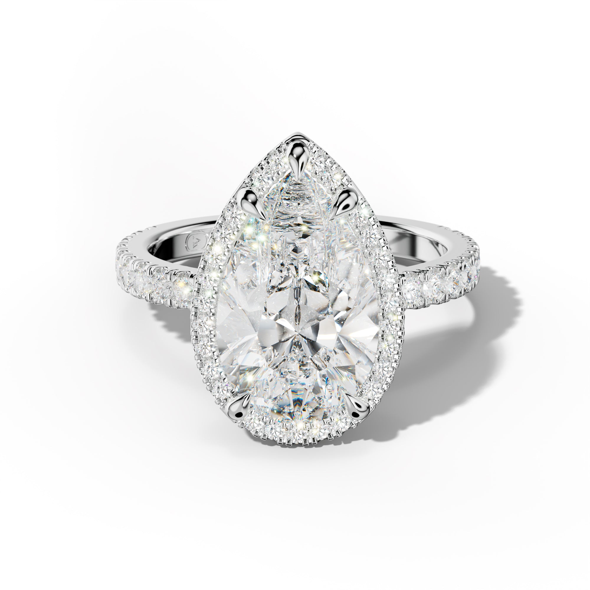 Violet Pear Shape Engagement Ring